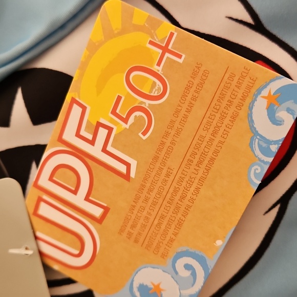 Disney Mickey Mouse Rash Guard Swim Shirt Tropical Floral Sz 5-6 UPF 50+ NWT - Picture 7 of 7